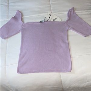 Zara Knit Off Shoulder Top